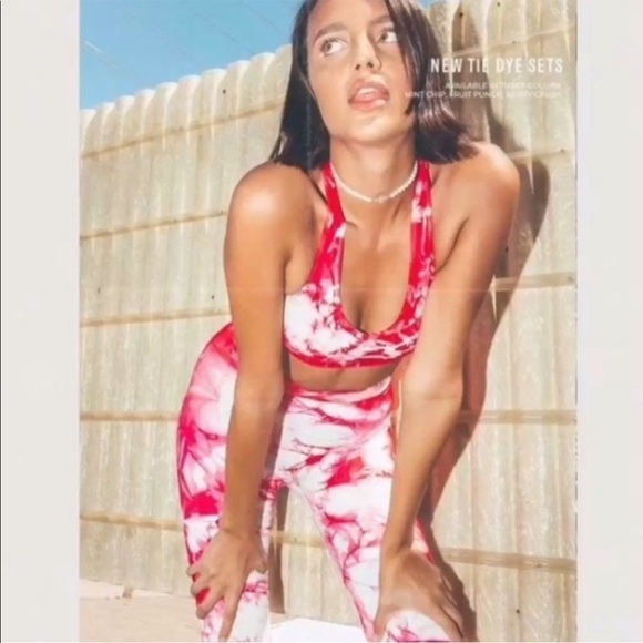 SetActive Pink Tie Dye Leggings - Picture 1 of 8